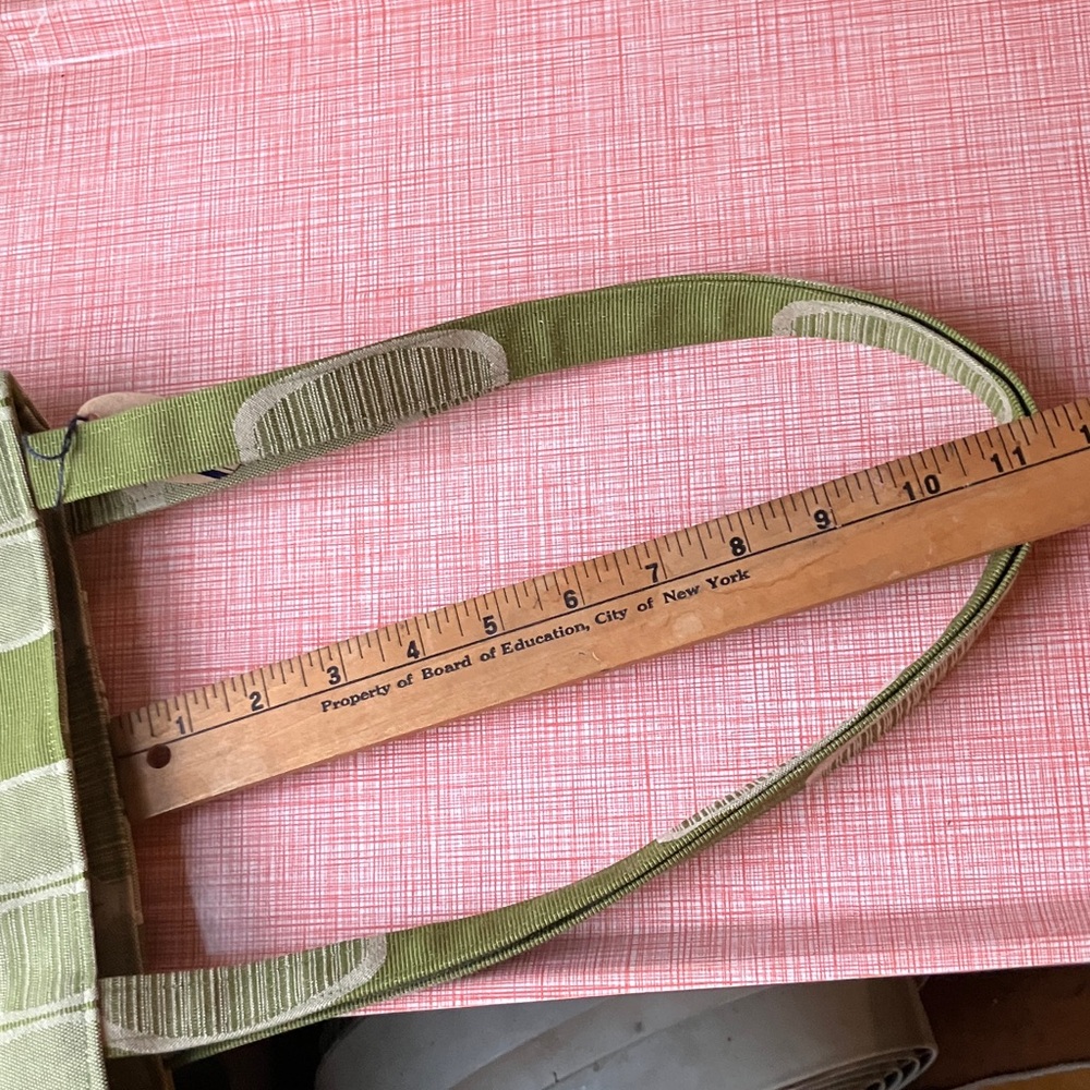 Refinery Green Osmosis Retro Patterned Trapezoid Shoulder Tote Bag Handmade - Picture 11 of 16